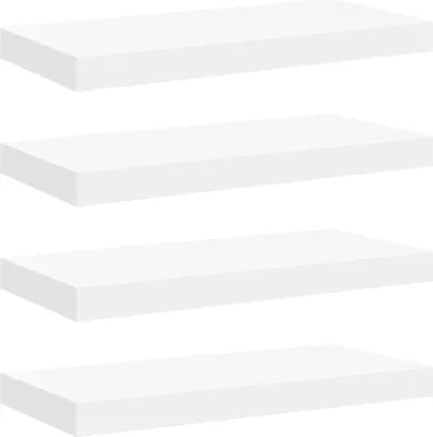 Immagine prodotto di vidaXL Mensole galleggianti da parete 4 pz. Bianco 50x23x3,8cm MDF