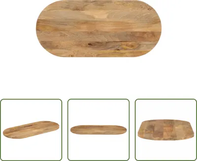 Obrázek produktu pro The Living Store Stolová deska 90x40x3,8 cm Oválná z masivního dřeva Mango