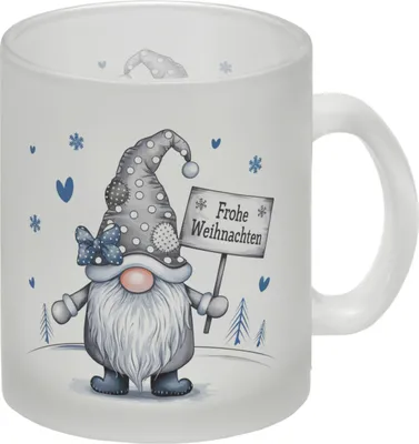Produktbild von Weihnachtswichtel - Frohe Weihnachten Glas Tasse