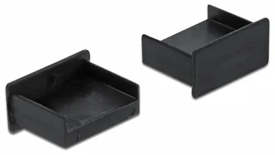Produktbild von DeLOCK Staubschutz für USB Typ-A Buchse ohne Griff 10 Stück schwarz, USB Typ-A, Polypropylen (PP), Schwarz, 6,5 mm, 13 mm, 4 mm