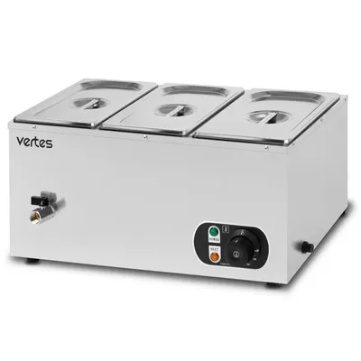 Immagine prodotto di VERTES Scaldavivande Scalda buffet Scaldavivande elettrico 1500W in acciaio inox (Incl. 3x 1/3 GN contenitore con coperchio per 3x 6L)
