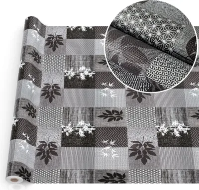 Produktbild von Tischdecke Wachstuch Premium Ornamente Grau Robust Wasserabweisend Breite 140 cm Länge 2000 cm