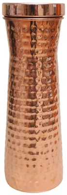 Produktbild von Kupferkaraffe mit Becher gehämmert, 1,1 l
