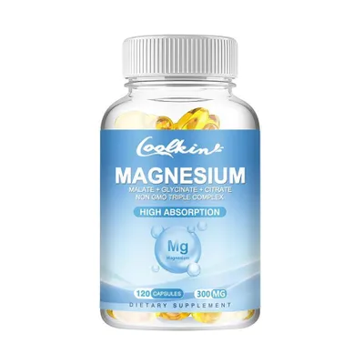 Immagine prodotto di Triplo complesso di magnesio 300 mg (120 capsule) Integratore alimentare, muscoli, energia, tensione