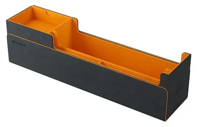 Karten-Aufbewahrungsbox für 400+ Karten, Schwarz/Orange