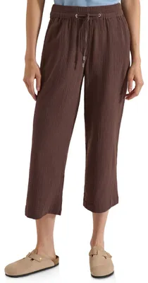 Produktbild von Cecil 3/4 Wide Leg Hose in Musselin-Qualität Brown Cacao XL