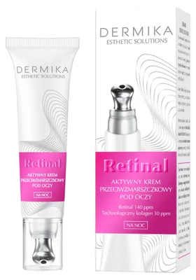 Zdjęcie produktu dla Krem przeciwzmarszczkowy pod oczy Dermika 15 ml na noc