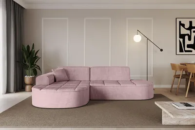Produktbild von ALTDECOR Ecksofa in L- Form  TARO-L1 - 243x171x79,5 cm  Rosa - Corner Sofa Bett Eckcouch Couch  Wohnlandschaft Cauchsofa
