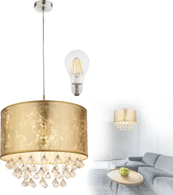 Produktbild von Hängeleuchte Esszimmer LED Pendelleuchte Wohnzimmer Hängelampe Gold HL4453