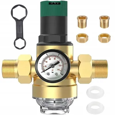 Produktbild von Messing Wasserdruckminderer 1"/3/4" mit Filter und Manometer