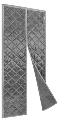 Produktbild von Magnetischer Thermo-Türvorhang - Wärmedämmend - Wind- und schalldämmend - Haustierfreundlicher Durchgang - 95×210 cm - Grau