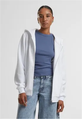 Obrázek produktu pro Dámská mikina na zip Urban Classics Ladies Fluffy Zip Hoody white - 5XL