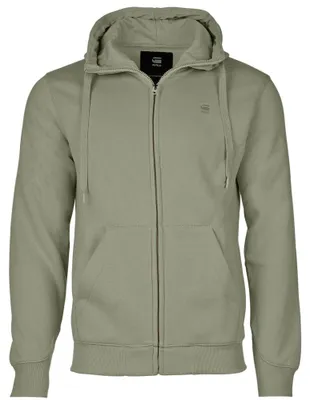 Produktbild von G-STAR Herren Sweat-Jacke - Premium Core, Loungewear, Zipper, Kapuze, einfarbig Hellgrün M