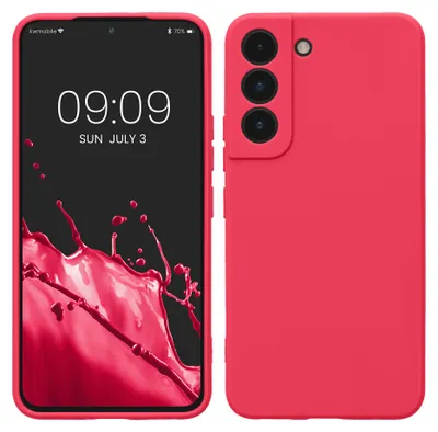 Produktbild von kwmobile Handyhülle für Samsung Galaxy S22 Hülle - weiches Handy Silikon Case - Schutzhülle Cover - Neon Pink