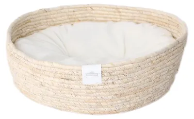 Immagine prodotto di Dehner Premium Lovely cuddly bed Good Sleep, Ø 38 cm, altezza 13 cm, materiale naturale/plush, bianco/beige