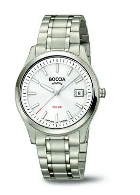 Produktbild von Boccia 3326-01 Damen-Armbanduhr, Titan-Gehäuse, Metall-Armband, Solarbetrieb
