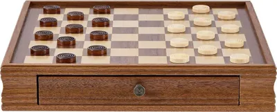 Produktbild von Solid Wood Chess Set, 15 inch  2-IN-1 Chess Checkers Game Set, Chess Board Games with Storage Drawer & Weighted Chess Checkers Pieces & 2 Queens, for Adults Kids Tournament Professional Beginner
