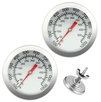 Produktbild von BBQ-Thermometer Grillthermometer Ofenthermometer - Edelstahl - Ø 8 mm - 50 bis 500 °C - 2 Stück