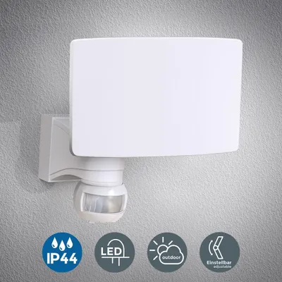 Immagine prodotto di LED lampada da parete esterna, lampada esterna con rilevatore di movimento, bianco, 20W LED, 2300lm, 4000K bianco neutro, IP44
