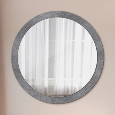 Produktbild von Spiegel - Mirror zum Wandspiegel Schlafzimmer – Schminkspiegel- Beton Textur- Ø100cm