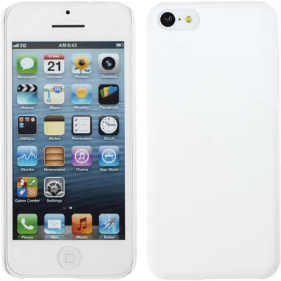 Produktbild von PhoneNatic Case kompatibel mit Apple iPhone 5c - Hülle weiß gummiert Hard-case + 2 Schutzfolien
