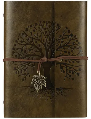 Produktbild von Notizbuch A5 Kunstleder Braun Blanko Ringbuch Vintage Reisetagebuch Skizzenbuch