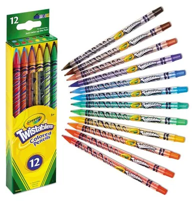Zdjęcie produktu dla Crayola - Wykręcane Kredki Ołówkowe 12 Kolorów - Twistables - dla Dzieci