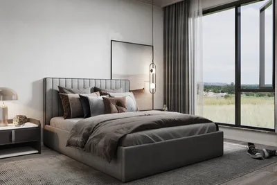 Produktbild von Kaiser Möbel Polsterbett 140x200 mit bettkasten und Öffnung öffnen SYLT Anthrazit