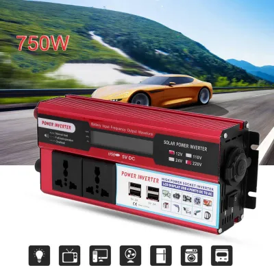 Obrázok produktu pre Solárny menič, stabilný menič DC12V na AC 220-240V s vysokou účinnosťou konverzie, silná prispôsobivosť pre automobily