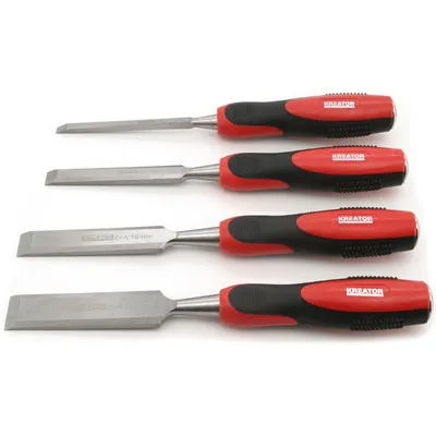Produktbild von Stechbeitel Set 4 Teile 6 12 19 25 mm Meißel Holzmeißel Stecheisen