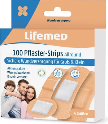 Image de Lifemed pansements-strips "Allround" couleur chair 100 pièces