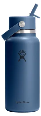 Image de Bouteille HYDRO FLASK 32 oz Wide Flex Straw Cap, bleue, 946 ml