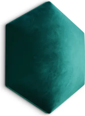 Produktbild von Muralo Polsterpaneel HEXAGON Wandpolster Wandkissen Bettkopfteil Wandpaneel Magic Velvet Türkis 2220 26cm x 30cm