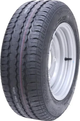 Zdjęcie produktu dla 185/60 R12c Koło do przyczepy 5 kolców 6,5 PCD Opona na feldze Brian James Ifor Williams