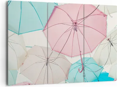 Produktbild von Bild auf Leinwand - Leinwandbild - Regenschirme Glühbirne Improvisation - 165x110cm - Wand Bild - Wanddeko - Leinwanddruck - Bilder - Kunstdruck - Leinwand bilder - Wandkunst - CE165x110-2887