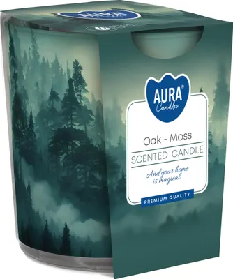 Image de BISPOL Aura 22H Oak - MECH bougie parfumée en verre