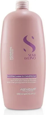 A large bottle of Alfaparf Milano Semi Di Lino Moisture Nutritive Leave-In Conditioner.