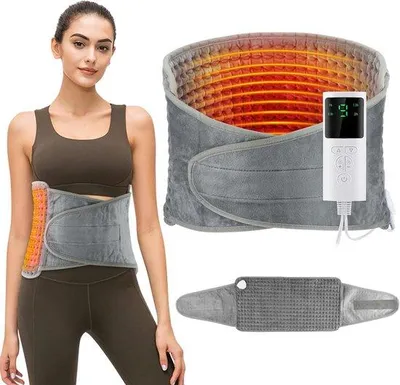 Productafbeelding van Elektrische warmtepads - Oplaadbare warmteband voor de rug - 125 x 30 cm - Elektrische warmtepad voor rug, buik en taille - Snelle warmte - 4 timerfuncties - 9 temperatuurstanden