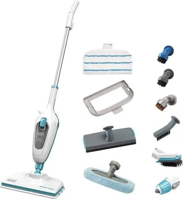 Produktbild von Dampfbesen mit Handdampfreiniger BLACK+DECKER FSMH13E10-QW, 1300W, 10 Zubehörteile, 4.8m Kabel