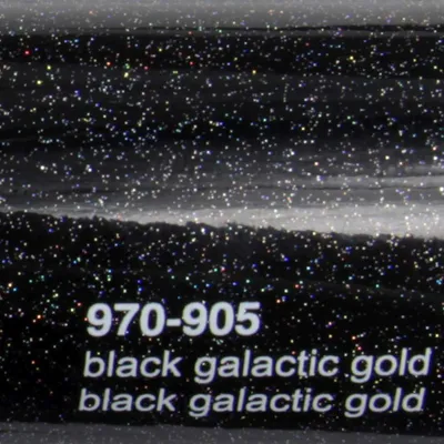 Produktbild von (25€/m²) Oracal 970RA Autofolie 905G Black Galactic Gold Glanz Folie 152 cm Breite Laufmeterware gegossene Auto Folie selbstklebend