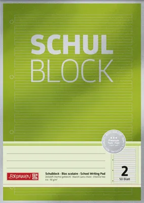 Image de 10XBRUNNEN 1052602 Schulbl A4 90g 50Bl