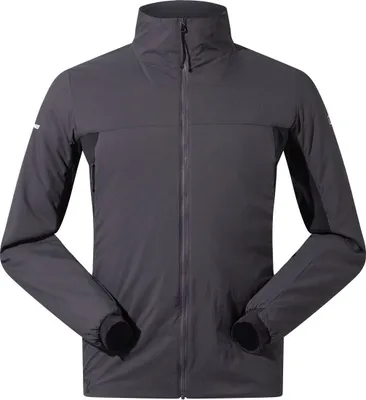 Mtn Guide Mw Hybrid Jacket von Berghaus in Dunkelgrau; mit Stehkragen und Reißverschluss.