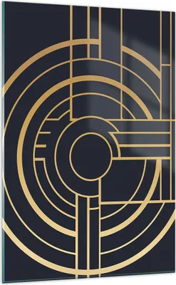 Produktbild von Bilder auf glas - Einteilig - Abstraktion Stück Modern - 70x100cm - Glasbilder - Wandbilder - Bilder - zum Aufhängen bereit - Wanddekoration aus Glas - Glas Bilder - Wandbild auf Glas - GPA70x100-4640