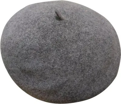 Produktbild von Frauenhut, weiches achtseitiges Modell, Größe 56-59 cm, Schließer mit Innenband, mittelgrau.
