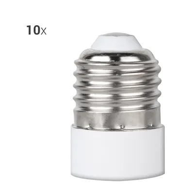 Produktbild von kwmobile 10x Lampensockel Adapter Konverter - E27 Fassung auf E14 Sockel Lampenadapter - Lampensockeladapter für LED Halogen Energiespar Lampen