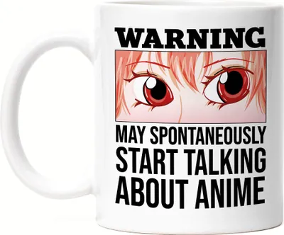 Produktbild von Warning May Talk About Anime Tasse Geschenkidee Anime Fans Manga