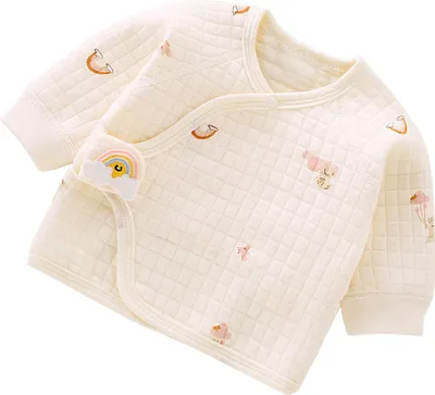 Image de Hauts pour nouveau-nés avec boutons-pression sur les côtés, roses, épais, faciles à enfiler, pour filles et garçons, taille 52