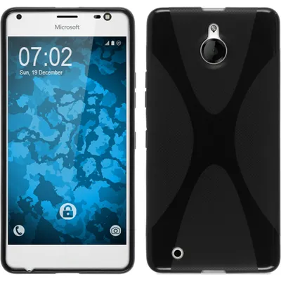 Produktbild von PhoneNatic Case kompatibel mit Microsoft Lumia 850 - schwarz Silikon Hülle X-Style Cover