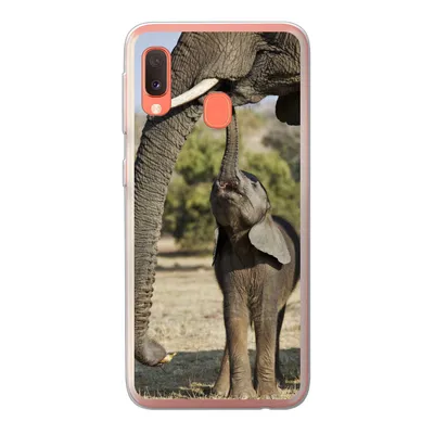 Produktbild von MuchoWow® Handyhülle Schutzhülle Hülle für Samsung Galaxy A20e Elefant - Tiere - Gras - Natur Silikon Softcase Handy Hülle - Abdeckung