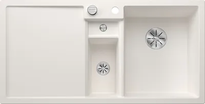 Produktbild von BLANCO COLLECTIS 6 S, SILGRANIT® PuraDur®, weiß, Becken rechts, mit Ablauffernbedienung